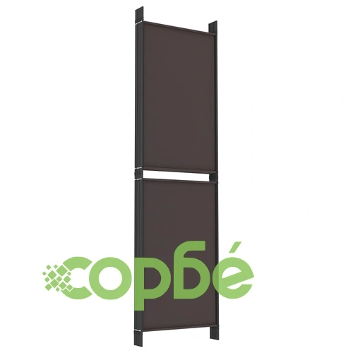 Параван за стая, 6 панела, кафяв, 300x180 см, плат ➤ топ цена ➤ sorbe.bg