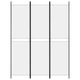 Параван за стая, 3 панела, бял, 150x200 см, текстил