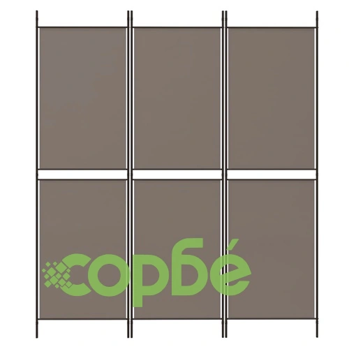 Параван за стая, 3 панела, антрацит, 150x200 cм, текстил ➤ топ цена ➤ sorbe.bg