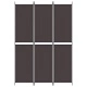 Параван за стая, 3 панела, кафяв, 150x220 см, плат