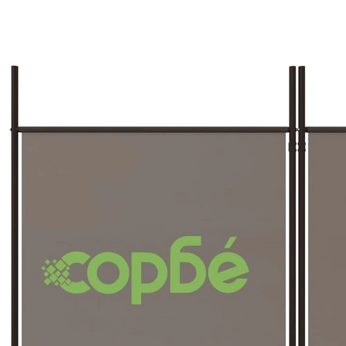 Параван за стая, 3 панела, антрацит, 150x220 cм, плат ➤ топ цена ➤ sorbe.bg