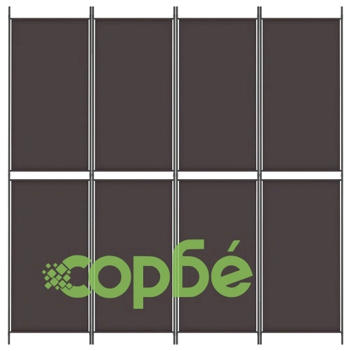 Параван за стая, 4 панела, кафяв, 200x220 cм, плат ➤ топ цена ➤ sorbe.bg