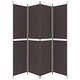 Параван за стая, 4 панела, кафяв, 200x220 cм, плат