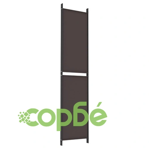 Параван за стая, 4 панела, кафяв, 200x220 cм, плат ➤ топ цена ➤ sorbe.bg