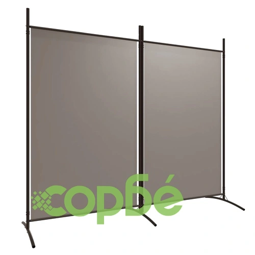 Параван за стая, 2 панела, антрацит, 175x180 cм, текстил ➤ топ цена ➤ sorbe.bg