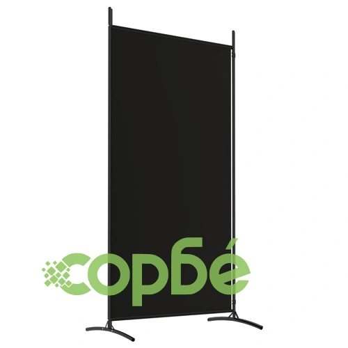 Параван за стая, 2 панела, черен, 175x180 cм, плат ➤ топ цена ➤ sorbe.bg