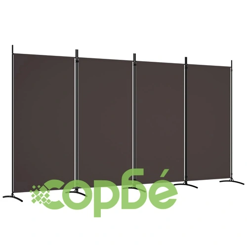 Параван за стая, Кафяв, 4 панела, 346x180 см, плат ➤ топ цена ➤ sorbe.bg