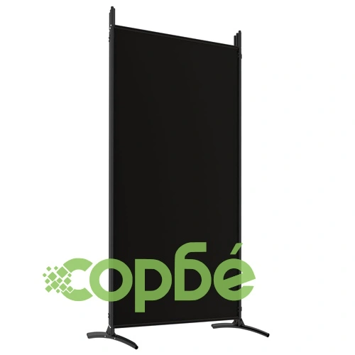 Параван за стая, 5 панела, черен, 433x180 см, плат ➤ топ цена ➤ sorbe.bg