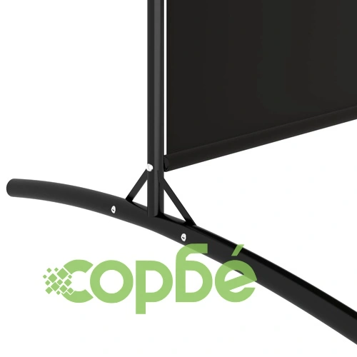 Параван за стая, 5 панела, черен, 433x180 см, плат ➤ топ цена ➤ sorbe.bg