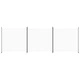 Параван за стая, бял, 3 панела, 525x180 см, плат