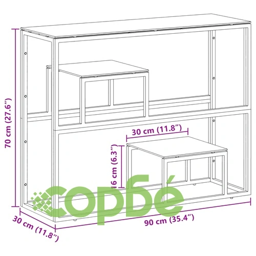 Конзолна маса, сребриста, неръждаема стомана и закалено стъкло ➤ топ цена ➤ sorbe.bg
