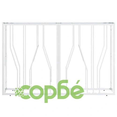 Конзолна маса сребро 110x30x70 см неръждаема стомана и стъкло ➤ топ цена ➤ sorbe.bg