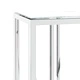 Конзолна маса сребро 110x30x70 см неръждаема стомана и стъкло