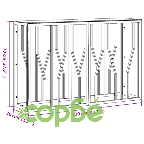 Конзолна маса сребро 110x30x70 см неръждаема стомана и стъкло ➤ топ цена ➤ sorbe.bg