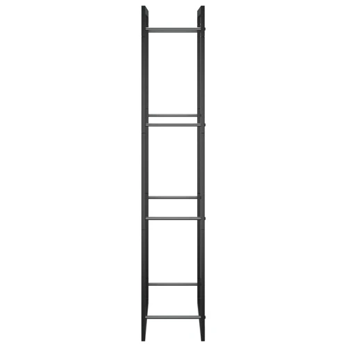 Стойка за дърва за огрев, черен мат, 50x28x132 см, стомана ➤ топ цена ➤ sorbe.bg