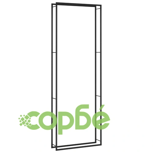 Стойка за дърва за огрев, черен мат, 110x28x312 см, стомана ➤ топ цена ➤ sorbe.bg