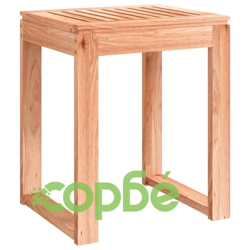 Табуретка за баня, 40x30x46 см, орехово дърво масив ➤ топ цена ➤ sorbe.bg