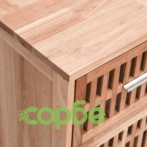 Шкаф за баня, 42x29x82 см, орехово дърво масив ➤ топ цена ➤ sorbe.bg