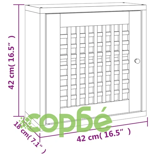 Стенен шкаф 42x18x42 см орехово дърво масив ➤ топ цена ➤ sorbe.bg