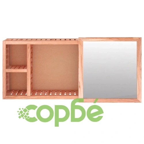 Шкаф с огледало 80x17x34 см орехово дърво масив ➤ топ цена ➤ sorbe.bg