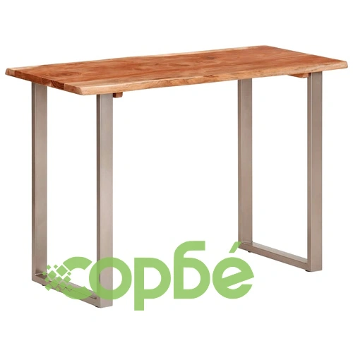 Трапезна маса, 110x50x76 см, акациево дърво масив ➤ топ цена ➤ sorbe.bg