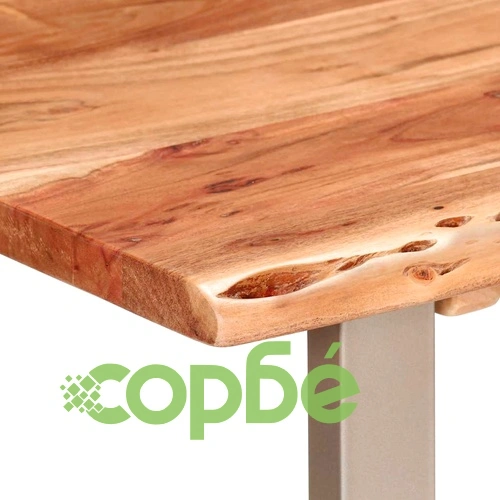 Трапезна маса, 110x50x76 см, акациево дърво масив ➤ топ цена ➤ sorbe.bg