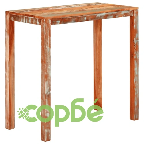 Бар маса, 112x55x108 см, регенерирано дърво масив ➤ топ цена ➤ sorbe.bg