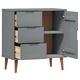 Сайдборд MOLDE сив 76,5x40x80 см бор масив