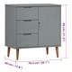 Сайдборд MOLDE сив 76,5x40x80 см бор масив