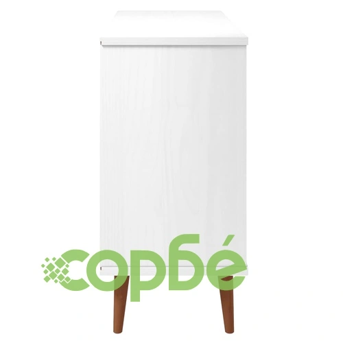 Сайдборд MOLDE бял 113x40x80 см бор масив ➤ топ цена ➤ sorbe.bg