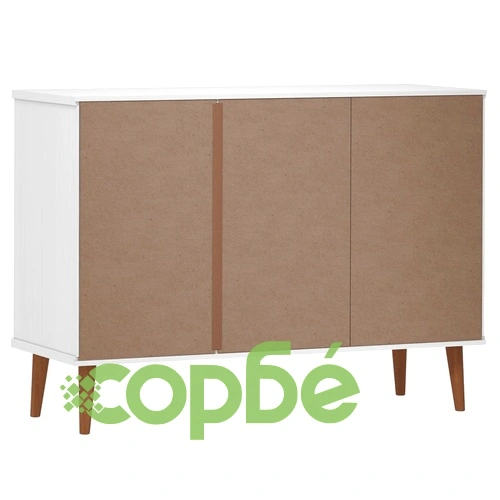Сайдборд MOLDE бял 113x40x80 см бор масив ➤ топ цена ➤ sorbe.bg