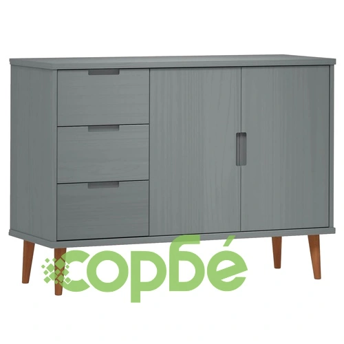 Сайдборд MOLDE сив 113x40x80 см бор масив ➤ топ цена ➤ sorbe.bg
