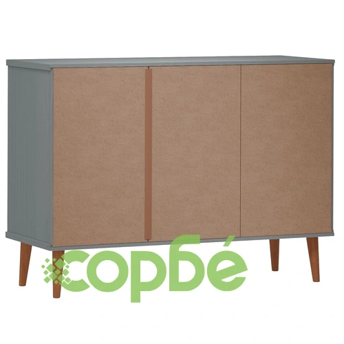 Сайдборд MOLDE сив 113x40x80 см бор масив ➤ топ цена ➤ sorbe.bg