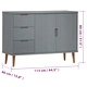 Сайдборд MOLDE сив 113x40x80 см бор масив