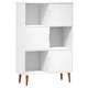 Етажерка за книги MOLDE бял 90x35x133,5 см масивно дърво бор