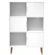 Етажерка за книги MOLDE бял 90x35x133,5 см масивно дърво бор