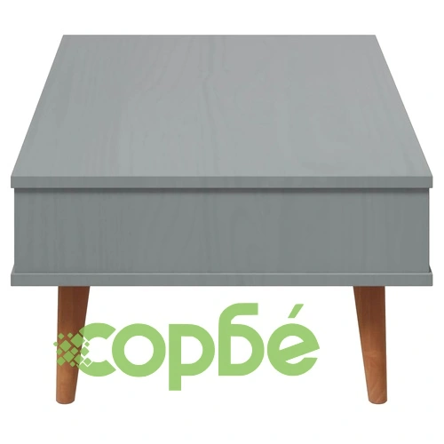 Маса за кафе MOLDE сива 100x55x31 см бор масив ➤ топ цена ➤ sorbe.bg