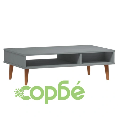 Маса за кафе MOLDE сива 100x55x31 см бор масив ➤ топ цена ➤ sorbe.bg