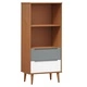 Етажерка за книги MOLDE, кафява, 60x35x133,5 см, бор масив