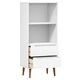 Етажерка за книги MOLDE бял 60x35x133,5 см масивно дърво бор