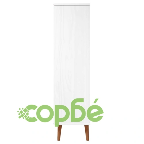 Етажерка за книги MOLDE бял 60x35x133,5 см масивно дърво бор ➤ топ цена ➤ sorbe.bg