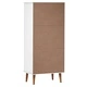 Етажерка за книги MOLDE бял 60x35x133,5 см масивно дърво бор