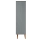 Етажерка за книги MOLDE сива 60x35x133,5 см масивно дърво бор