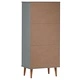 Етажерка за книги MOLDE сива 60x35x133,5 см масивно дърво бор