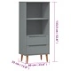 Етажерка за книги MOLDE сива 60x35x133,5 см масивно дърво бор