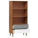 Етажерка за книги MOLDE, кафява, 85x35x170,5 см, бор масив
