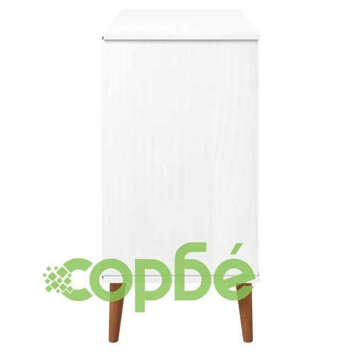 Сайдборд MOLDE бял 90x40x80 см бор масив ➤ топ цена ➤ sorbe.bg