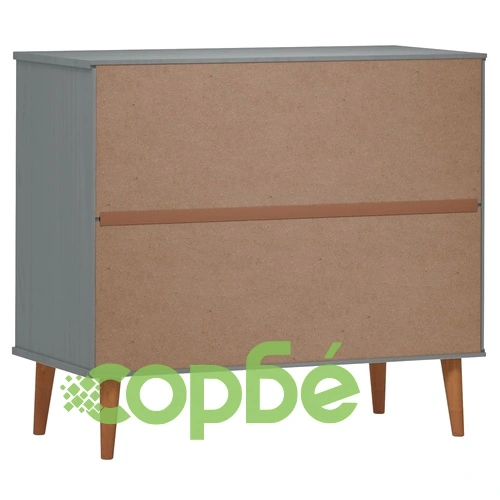 Сайдборд MOLDE сив 90x40x80 см бор масив ➤ топ цена ➤ sorbe.bg