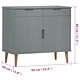 Сайдборд MOLDE сив 90x40x80 см бор масив