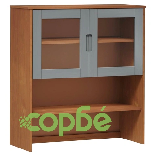 Надстройка за шкаф MOLDE, кафяв, 90x35x100 см, бор масив ➤ топ цена ➤ sorbe.bg